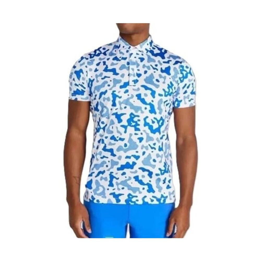 Redvanly Barres Men's Marine Blue Stretch Luxe Golf Polo XL NWT